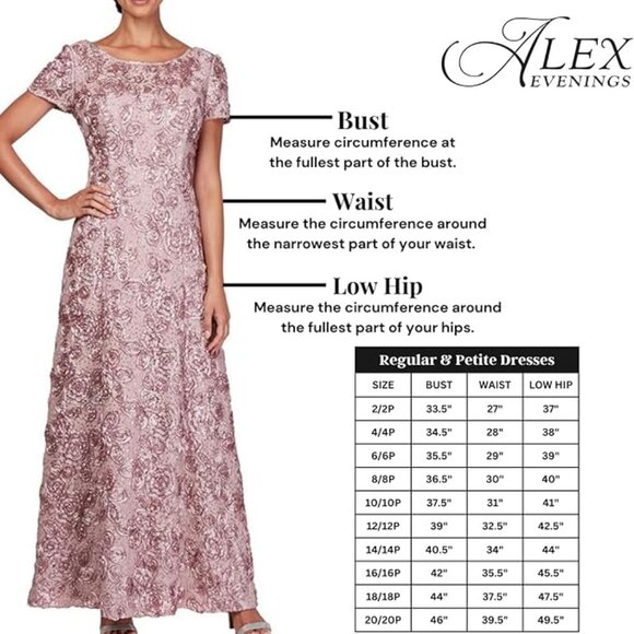 Alex Evenings Petite Cold-Shoulder Draped Metallic Gown - Mauve Pink - Picture 4 of 4